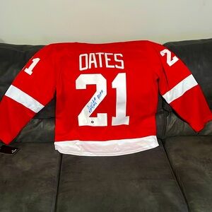 Signed Adam Oats Detroit Red Wings Jersey